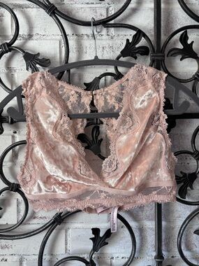 Victoria's Secret Dream Angels Blush Velvet Lace Bralette